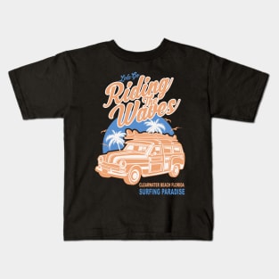 Clearwater Beach Florida Surfing Paradise Kids T-Shirt